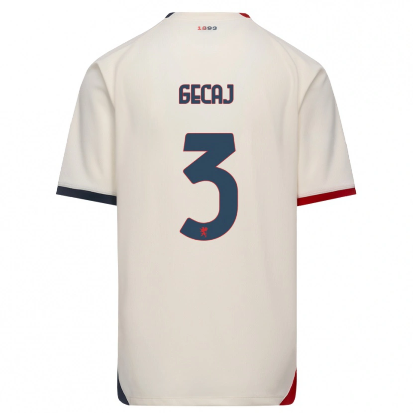 Danxen Dames Kris Gecaj #3 Off-White Rood Uitshirt Uittenue 2026/27 T-Shirt