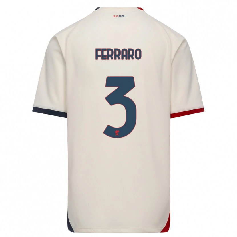 Danxen Dames Marco Ferraro #3 Off-White Rood Uitshirt Uittenue 2026/27 T-Shirt