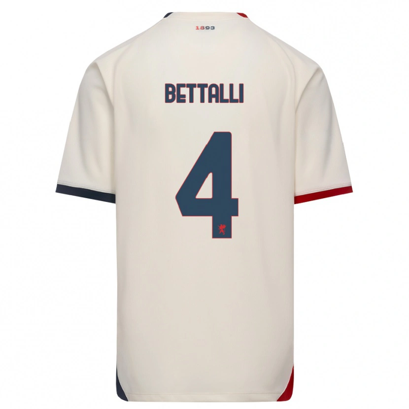 Danxen Dames Giorgia Bettalli #4 Off-White Rood Uitshirt Uittenue 2026/27 T-Shirt