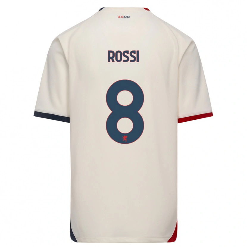 Danxen Dames Gianluca Rossi #8 Off-White Rood Uitshirt Uittenue 2026/27 T-Shirt