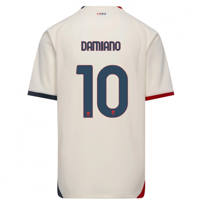 Danxen Dames Vincenzo Damiano #10 Off-White Rood Uitshirt Uittenue 2026/27 T-Shirt
