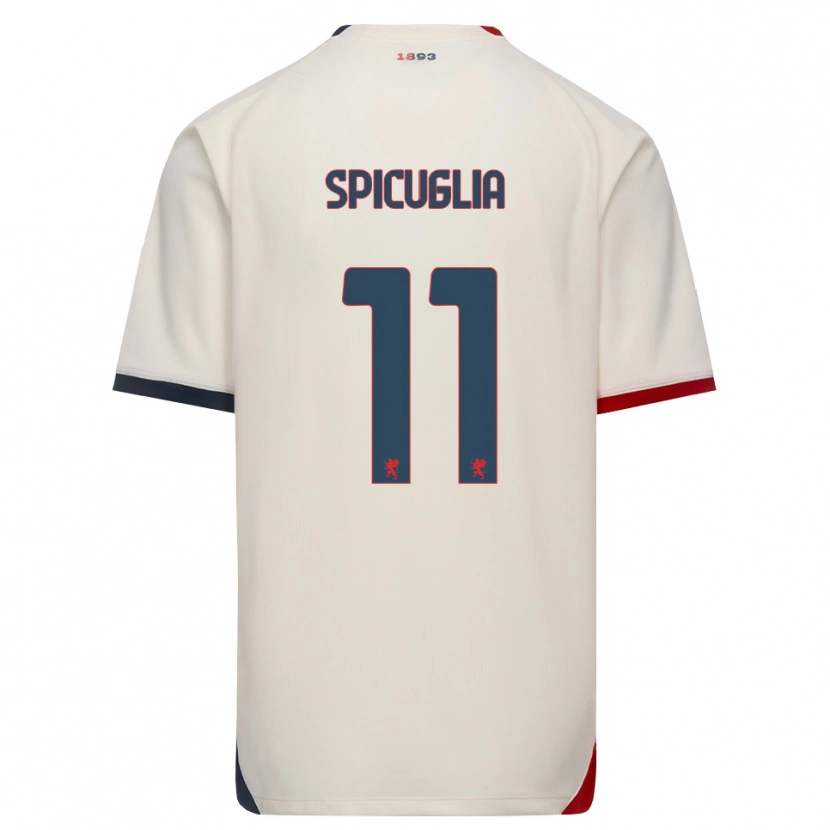 Danxen Dames Elia Spicuglia #11 Off-White Rood Uitshirt Uittenue 2026/27 T-Shirt
