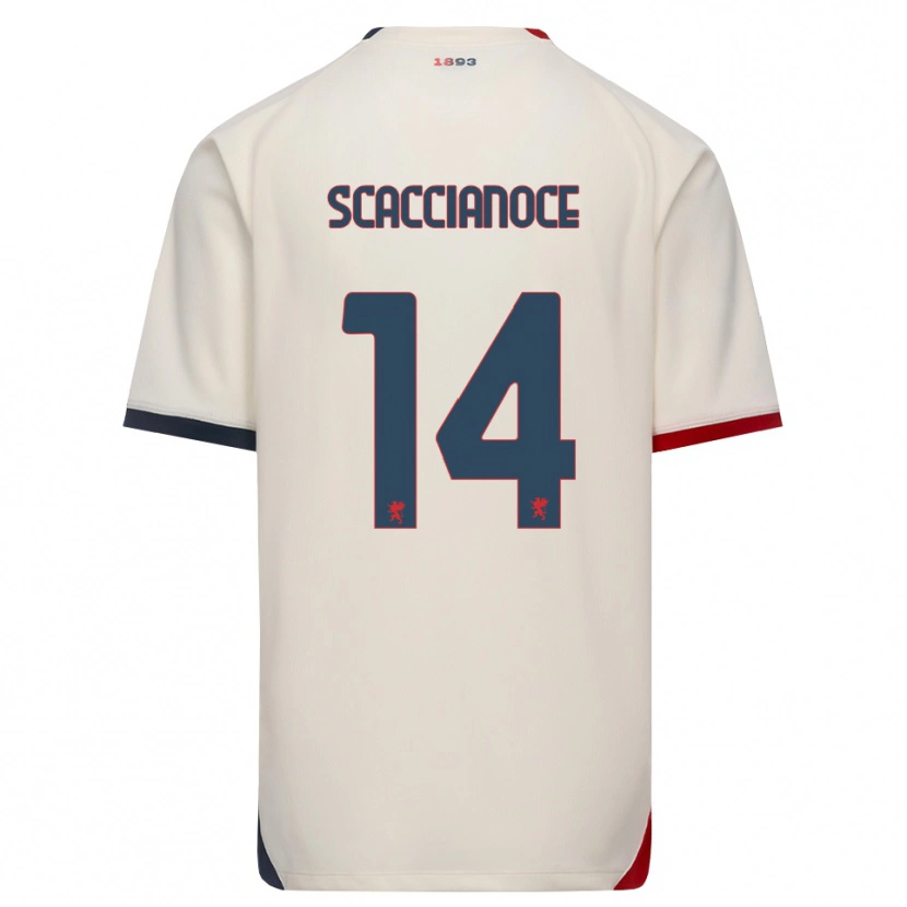 Danxen Dames Francesco Scaccianoce #14 Off-White Rood Uitshirt Uittenue 2026/27 T-Shirt