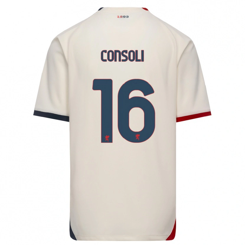 Danxen Dames Alessandro Consoli #16 Off-White Rood Uitshirt Uittenue 2026/27 T-Shirt
