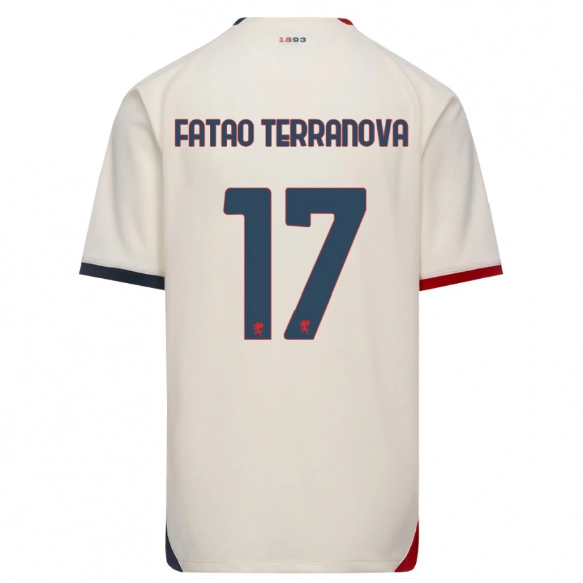 Danxen Dames Emanuele Fatao Terranova #17 Off-White Rood Uitshirt Uittenue 2026/27 T-Shirt