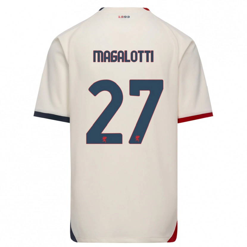 Danxen Dames Gabriele Magalotti #27 Off-White Rood Uitshirt Uittenue 2026/27 T-Shirt
