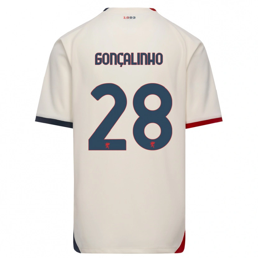 Danxen Dames João Gonçalinho #28 Off-White Rood Uitshirt Uittenue 2026/27 T-Shirt