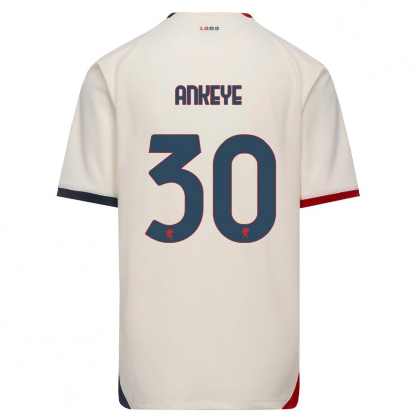 Danxen Dames David Ankeye #30 Off-White Rood Uitshirt Uittenue 2026/27 T-Shirt