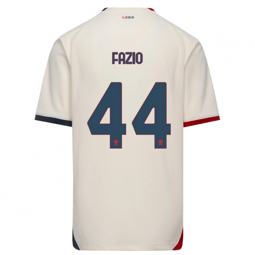 Danxen Dames Agostino Fazio #44 Off-White Rood Uitshirt Uittenue 2026/27 T-Shirt
