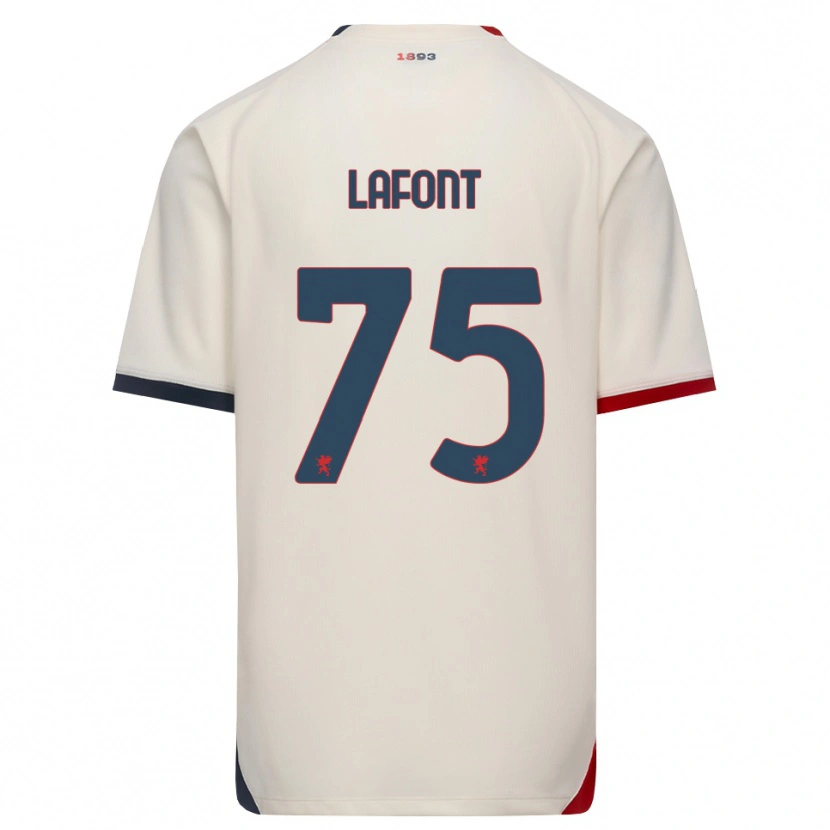 Danxen Dames Gaël Lafont #75 Off-White Rood Uitshirt Uittenue 2026/27 T-Shirt