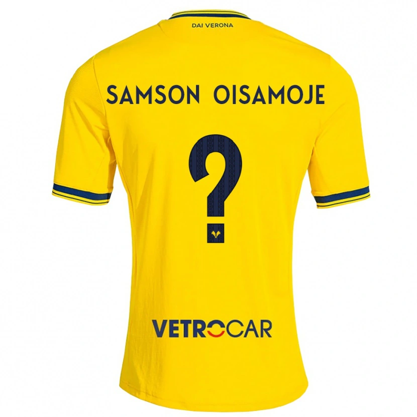 Danxen Dames Junior Samson Oisamoje #0 Geel Rood Uitshirt Uittenue 2026/27 T-Shirt
