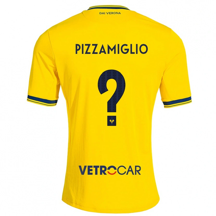 Danxen Dames Gianmaria Pizzamiglio #0 Geel Rood Uitshirt Uittenue 2026/27 T-Shirt