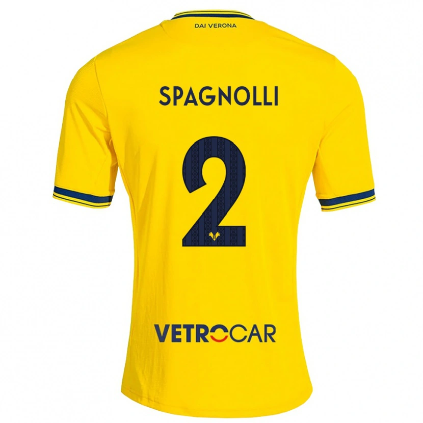 Danxen Dames Nicolas Spagnolli #2 Geel Rood Uitshirt Uittenue 2026/27 T-Shirt