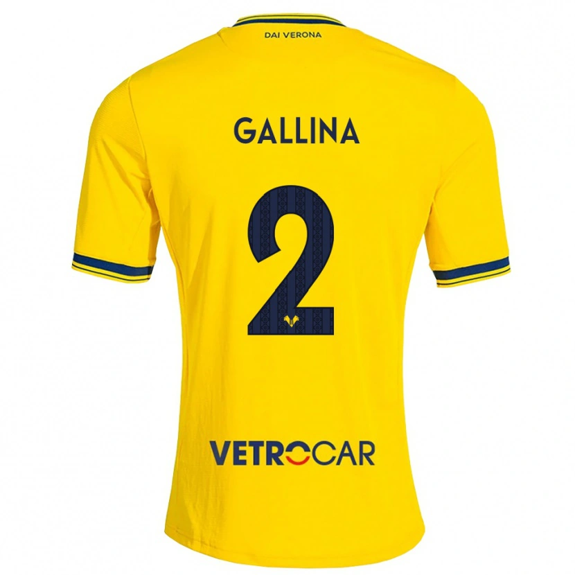 Danxen Dames André Gallina #2 Geel Rood Uitshirt Uittenue 2026/27 T-Shirt