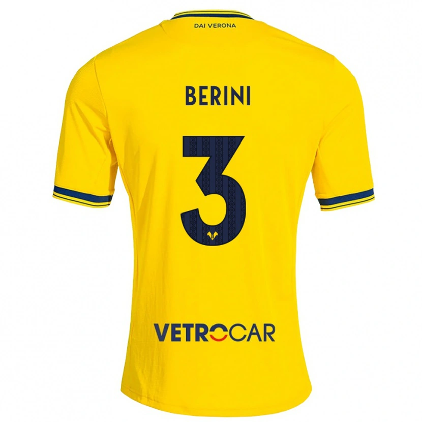 Danxen Dames Andrea Berini #3 Geel Rood Uitshirt Uittenue 2026/27 T-Shirt