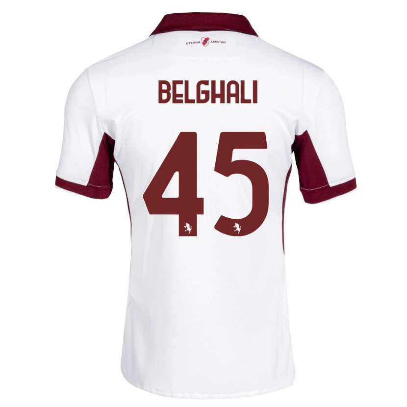 Danxen Dames Rafik Belghali #45 Bordeauxrood Wit Rood Uitshirt Uittenue 2026/27 T-Shirt