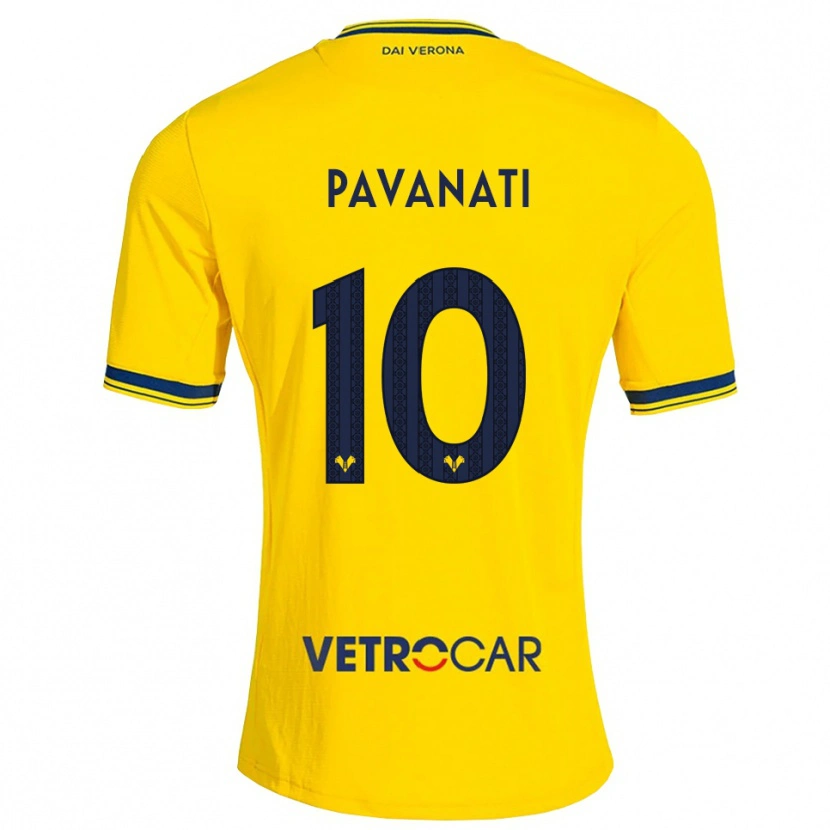 Danxen Dames Alessandro Pavanati #10 Geel Rood Uitshirt Uittenue 2026/27 T-Shirt