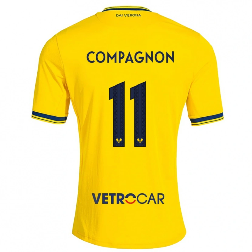 Danxen Dames Mattia Compagnon #11 Geel Rood Uitshirt Uittenue 2026/27 T-Shirt