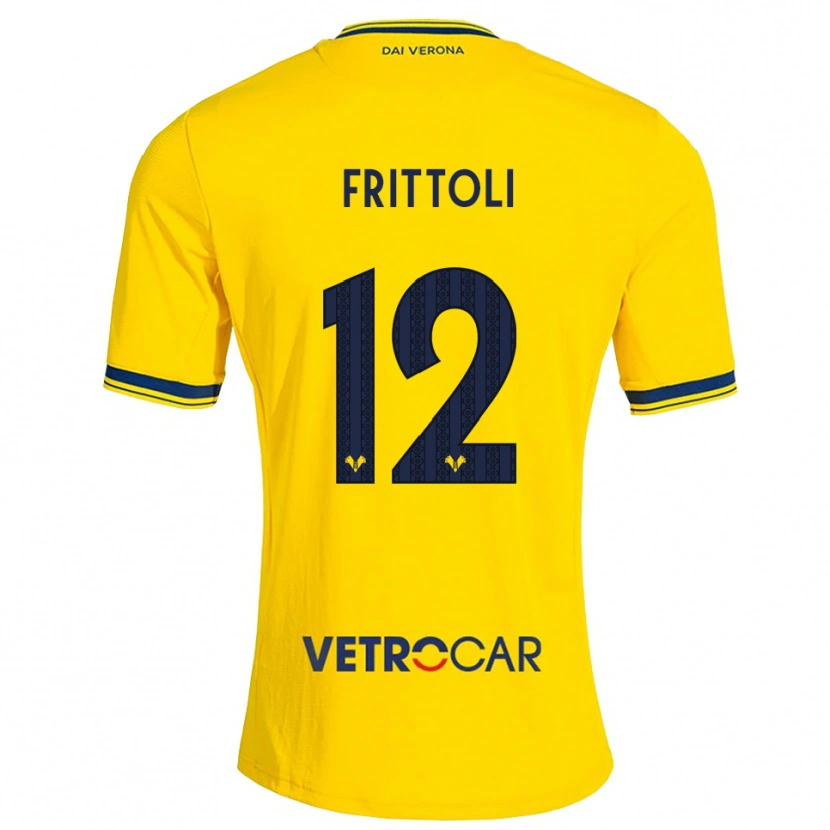 Danxen Dames Riccardo Frittoli #12 Geel Rood Uitshirt Uittenue 2026/27 T-Shirt