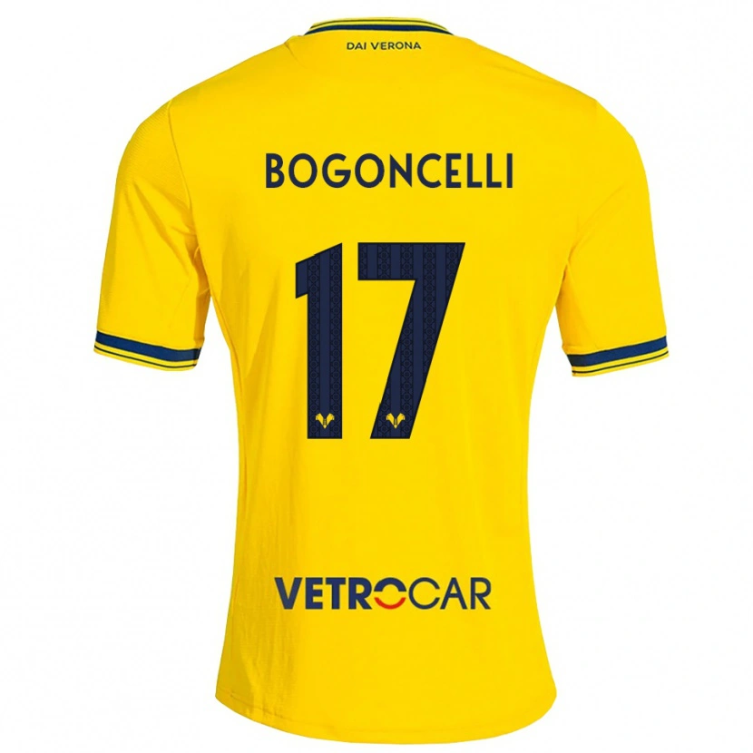 Danxen Dames Pietro Bogoncelli #17 Geel Rood Uitshirt Uittenue 2026/27 T-Shirt