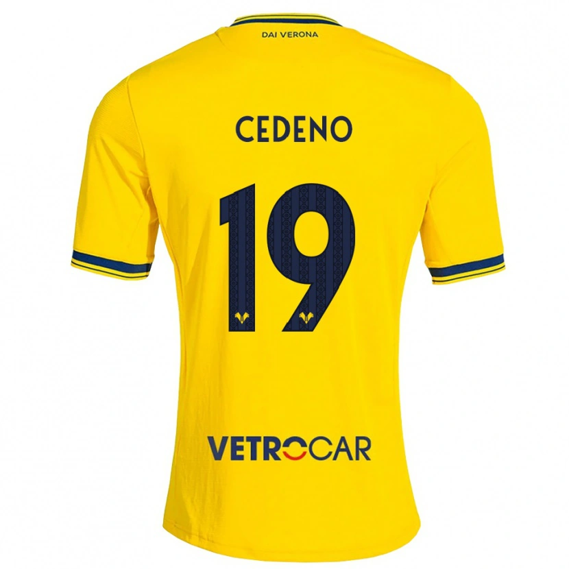Danxen Dames Lineth Cedeno #19 Geel Rood Uitshirt Uittenue 2026/27 T-Shirt