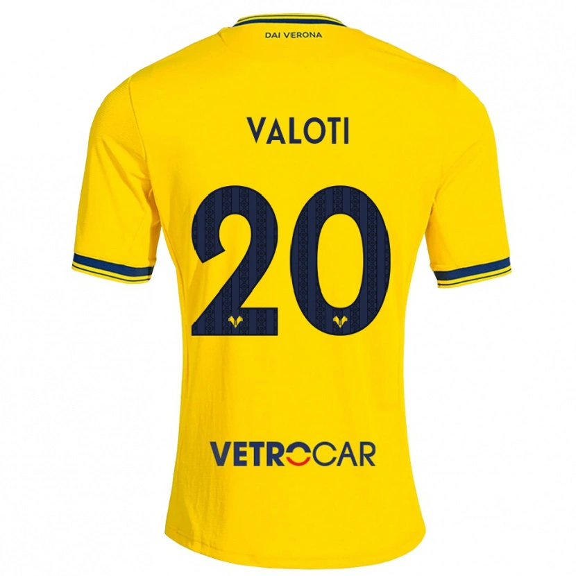 Danxen Dames Alessandro Valoti #20 Geel Rood Uitshirt Uittenue 2026/27 T-Shirt