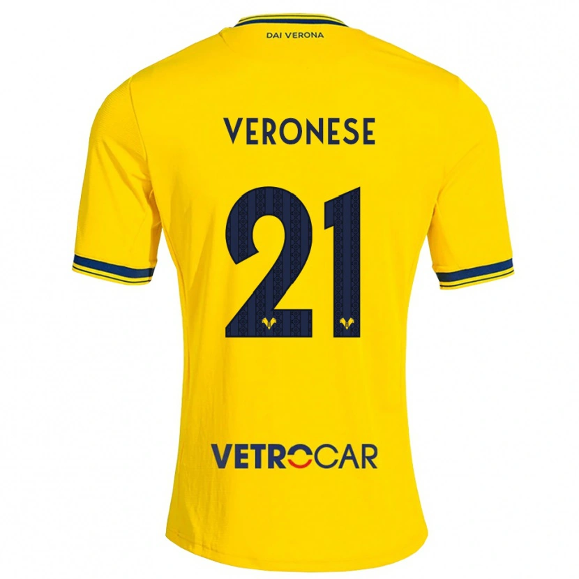 Danxen Dames Ilaria Veronese #21 Geel Rood Uitshirt Uittenue 2026/27 T-Shirt