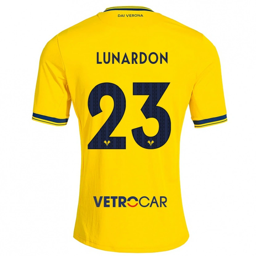 Danxen Dames Mario Lunardon #23 Geel Rood Uitshirt Uittenue 2026/27 T-Shirt