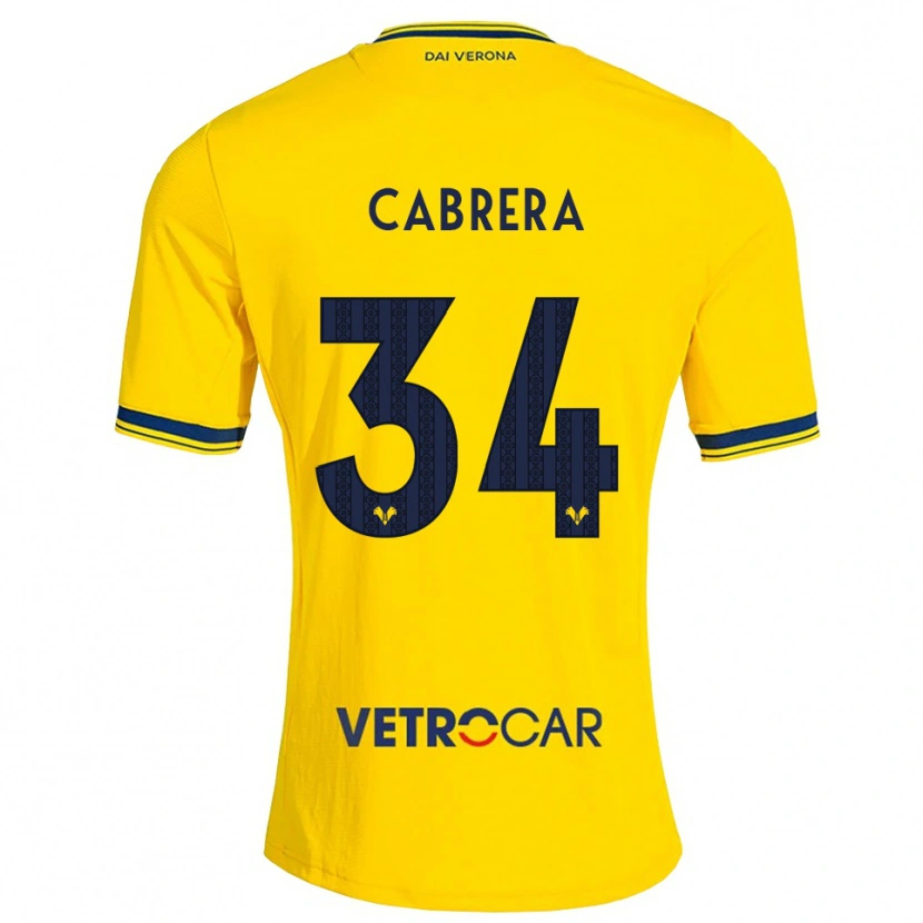 Danxen Dames Ilena Cabrera #34 Geel Rood Uitshirt Uittenue 2026/27 T-Shirt