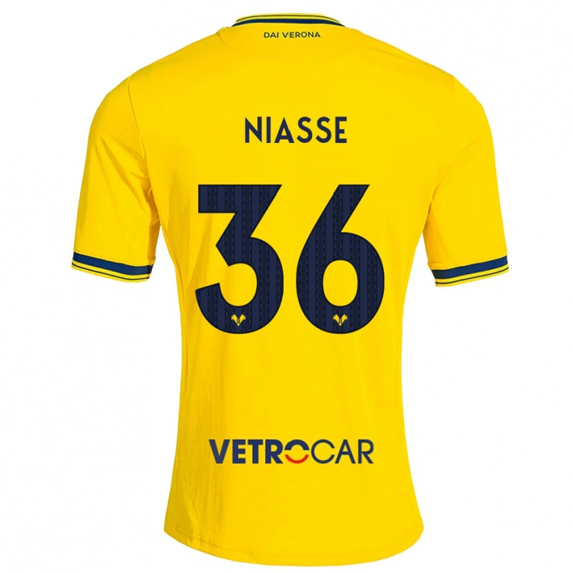 Danxen Dames Cheikh Niasse #36 Geel Rood Uitshirt Uittenue 2026/27 T-Shirt
