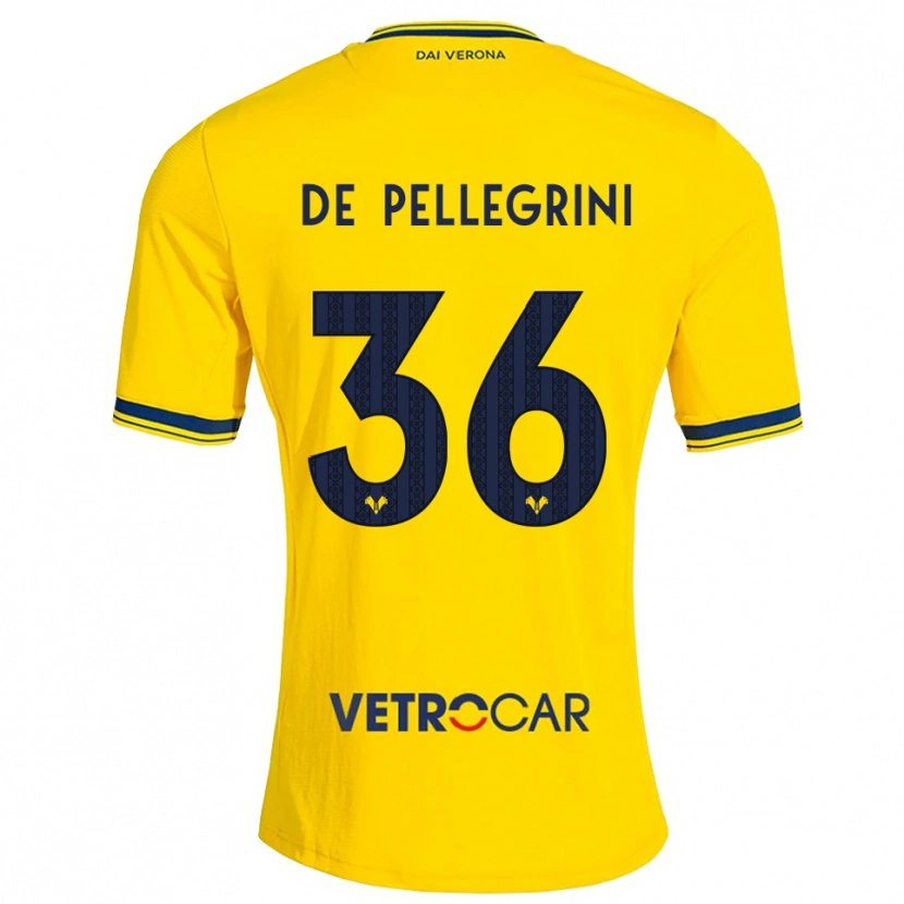 Danxen Dames Erika De Pellegrini #36 Geel Rood Uitshirt Uittenue 2026/27 T-Shirt