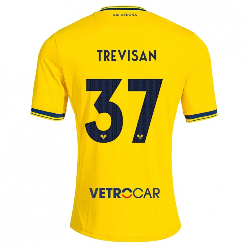 Danxen Dames Michael Trevisan #37 Geel Rood Uitshirt Uittenue 2026/27 T-Shirt
