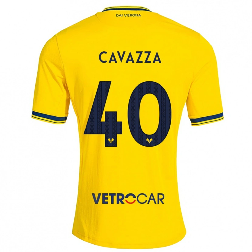 Danxen Dames Filippo Cavazza #40 Geel Rood Uitshirt Uittenue 2026/27 T-Shirt