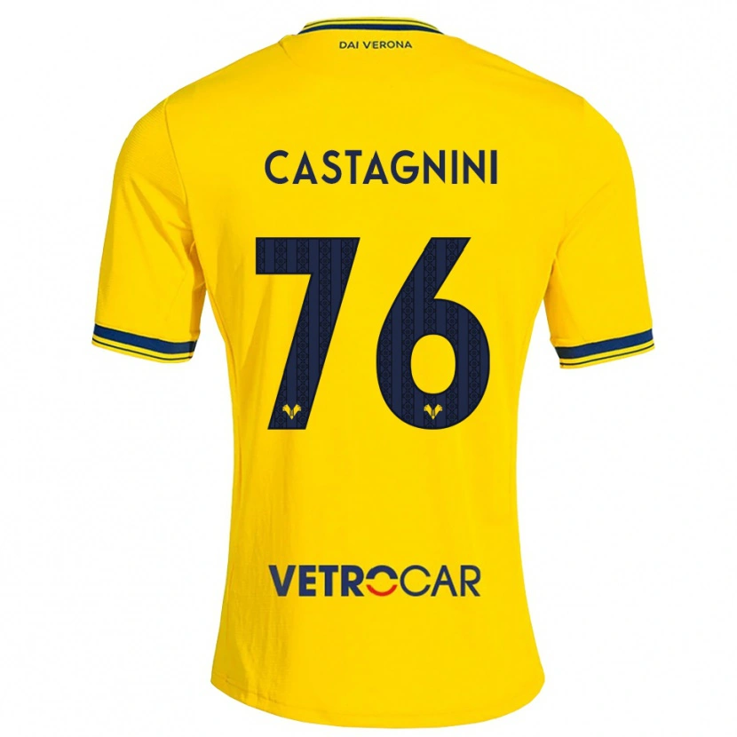 Danxen Dames Mirko Castagnini #76 Geel Rood Uitshirt Uittenue 2026/27 T-Shirt