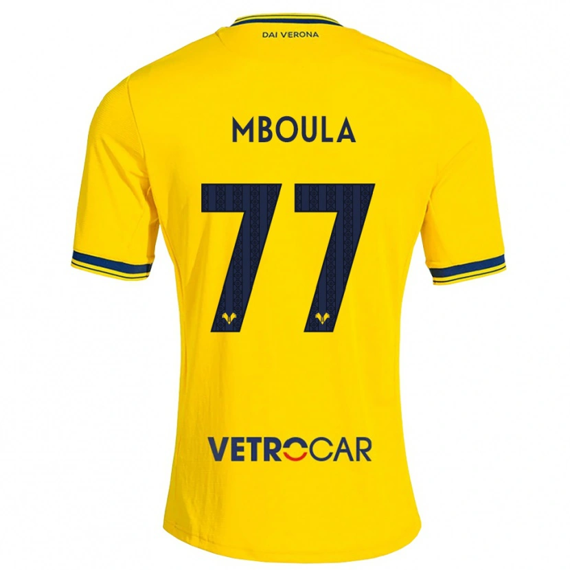 Danxen Dames Jordi Mboula #77 Geel Rood Uitshirt Uittenue 2026/27 T-Shirt