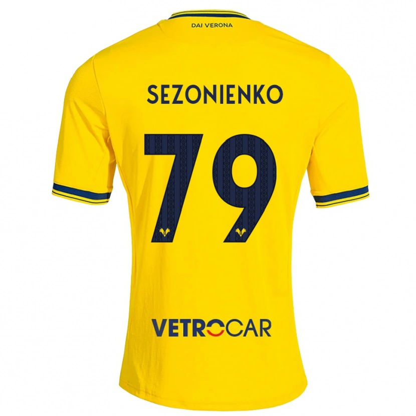 Danxen Dames Kacper Sezonienko #79 Geel Rood Uitshirt Uittenue 2026/27 T-Shirt
