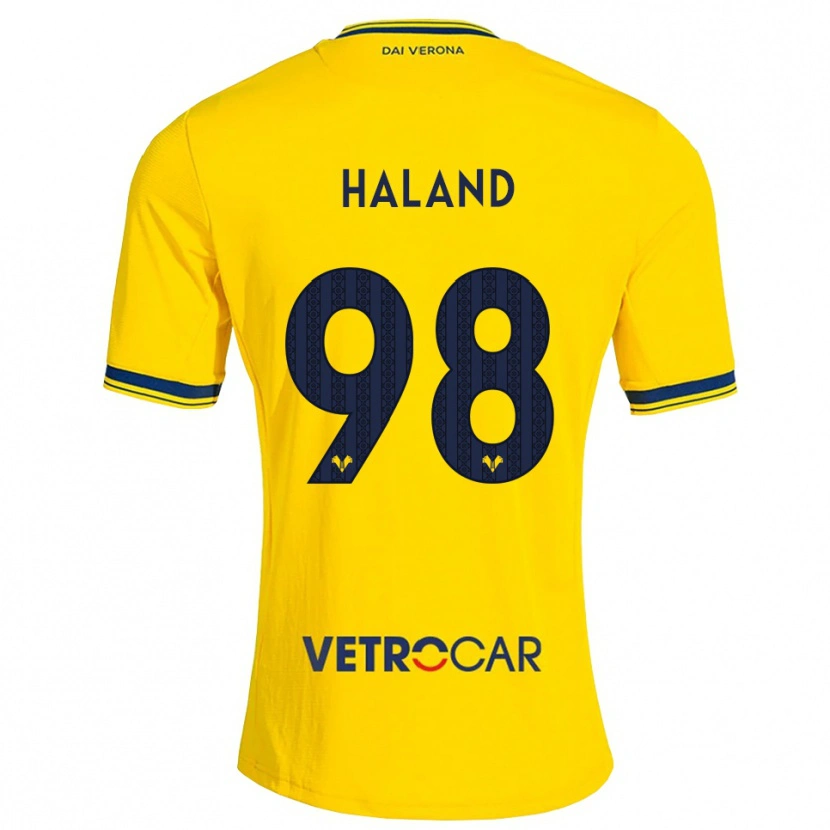 Danxen Dames Benedicte Iversen Håland #98 Geel Rood Uitshirt Uittenue 2026/27 T-Shirt
