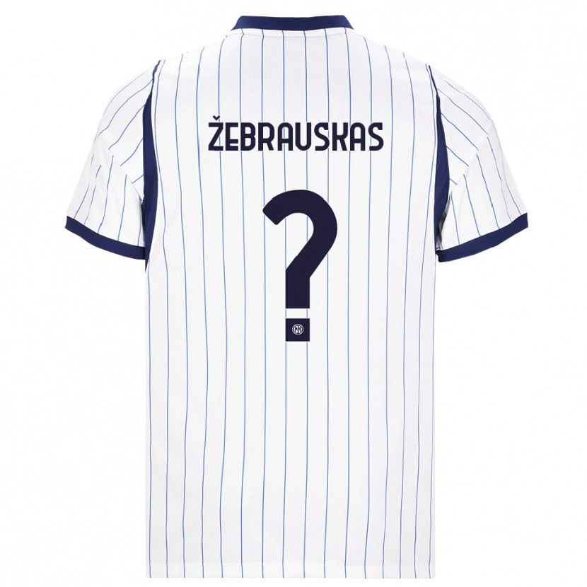 Danxen Dames Jokūbas Žebrauskas #0 Wit Marineblauw Uitshirt Uittenue 2026/27 T-Shirt
