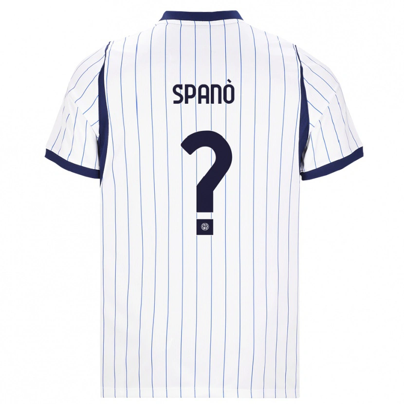 Danxen Dames Samuele Spanò #0 Wit Marineblauw Uitshirt Uittenue 2026/27 T-Shirt