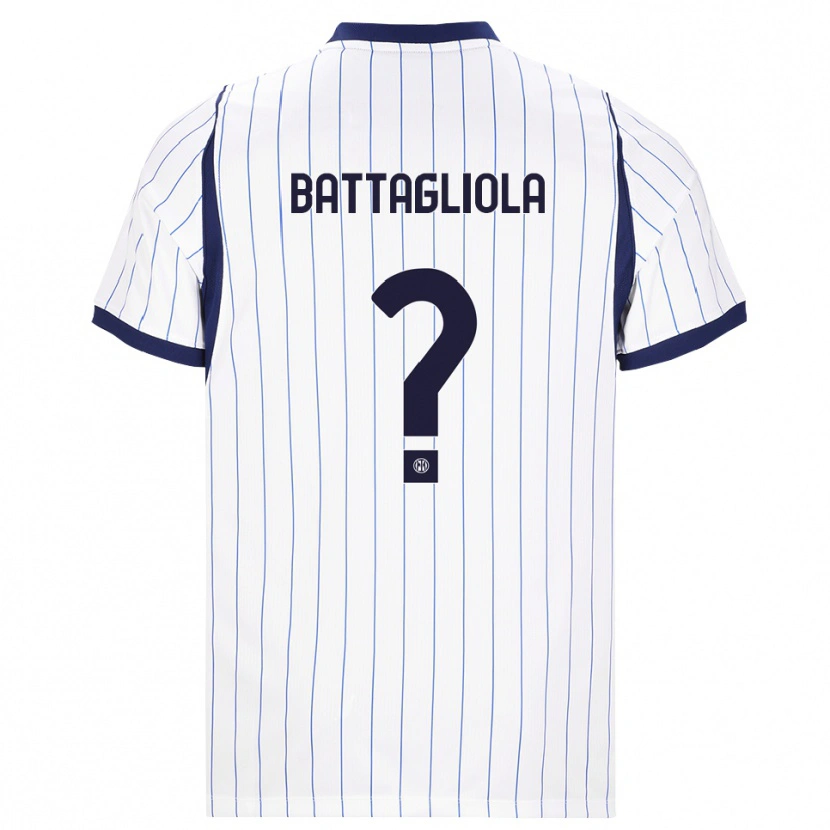 Danxen Dames Lorenzo Battagliola #0 Wit Marineblauw Uitshirt Uittenue 2026/27 T-Shirt