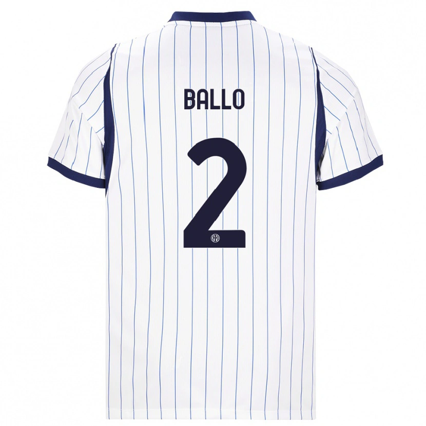 Danxen Dames Lamine Ballo #2 Wit Marineblauw Uitshirt Uittenue 2026/27 T-Shirt