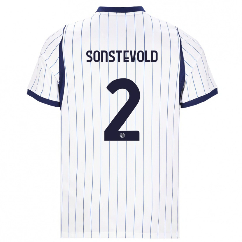 Danxen Dames Anja Sonstevold #2 Wit Marineblauw Uitshirt Uittenue 2026/27 T-Shirt
