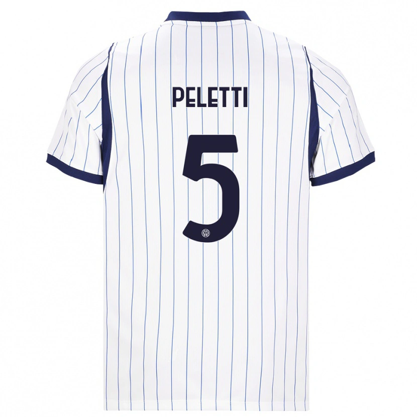 Danxen Dames Lamberto Peletti #5 Wit Marineblauw Uitshirt Uittenue 2026/27 T-Shirt
