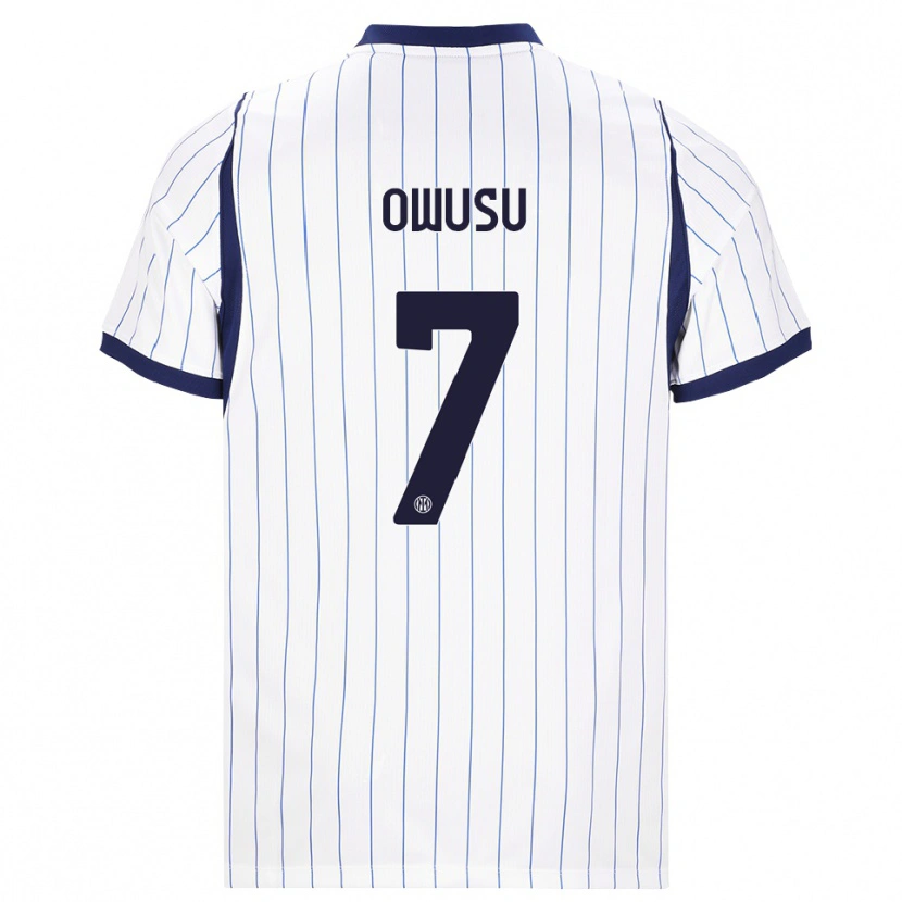 Danxen Dames Enoch Owusu #7 Wit Marineblauw Uitshirt Uittenue 2026/27 T-Shirt