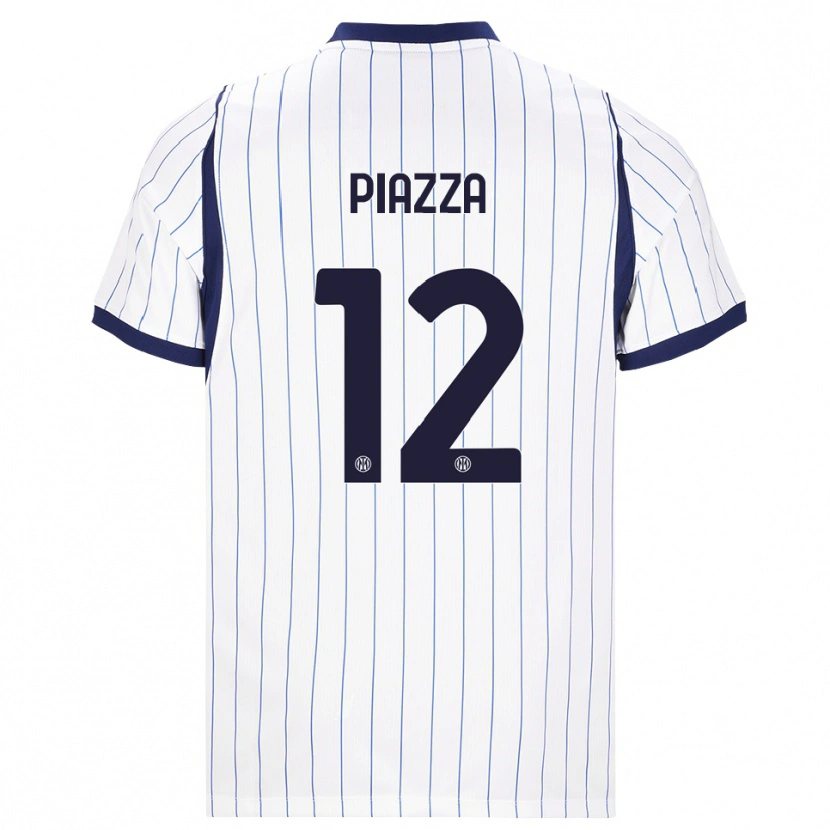 Danxen Dames Alessia Piazza #12 Wit Marineblauw Uitshirt Uittenue 2026/27 T-Shirt