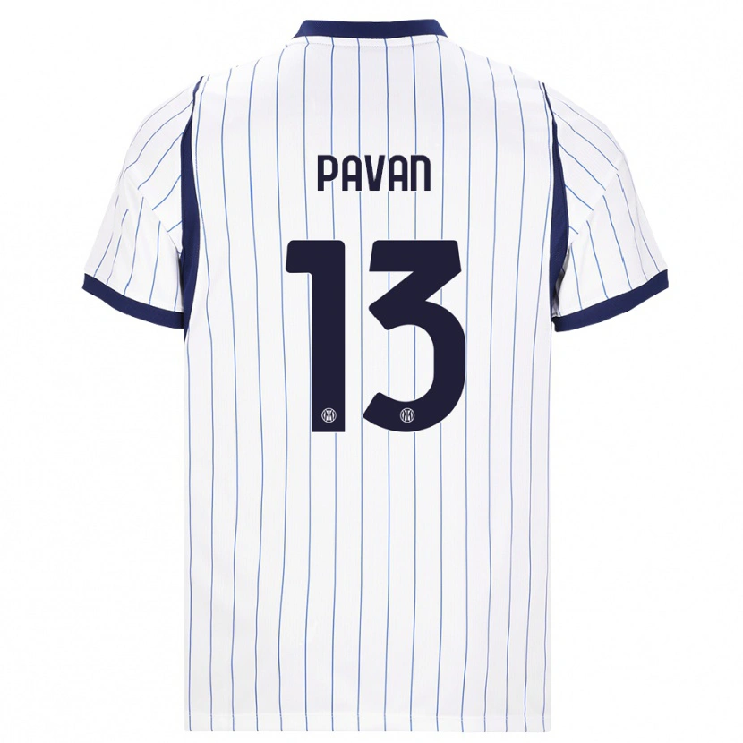 Danxen Dames Federico Pavan #13 Wit Marineblauw Uitshirt Uittenue 2026/27 T-Shirt