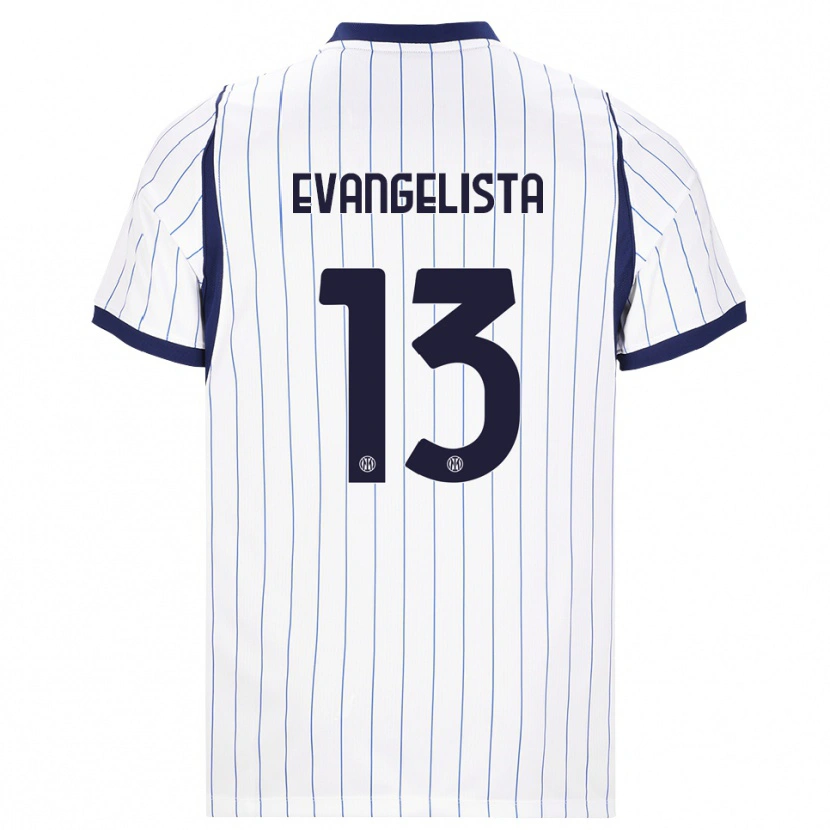 Danxen Dames Edoardo Evangelista #13 Wit Marineblauw Uitshirt Uittenue 2026/27 T-Shirt