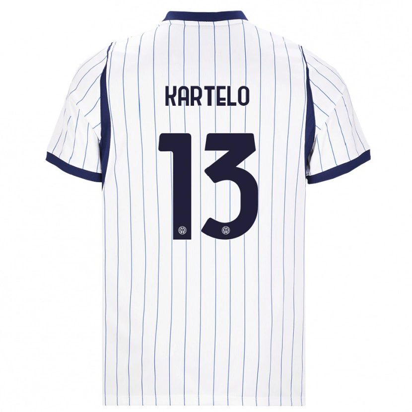 Danxen Dames Dominik Kartelo #13 Wit Marineblauw Uitshirt Uittenue 2026/27 T-Shirt