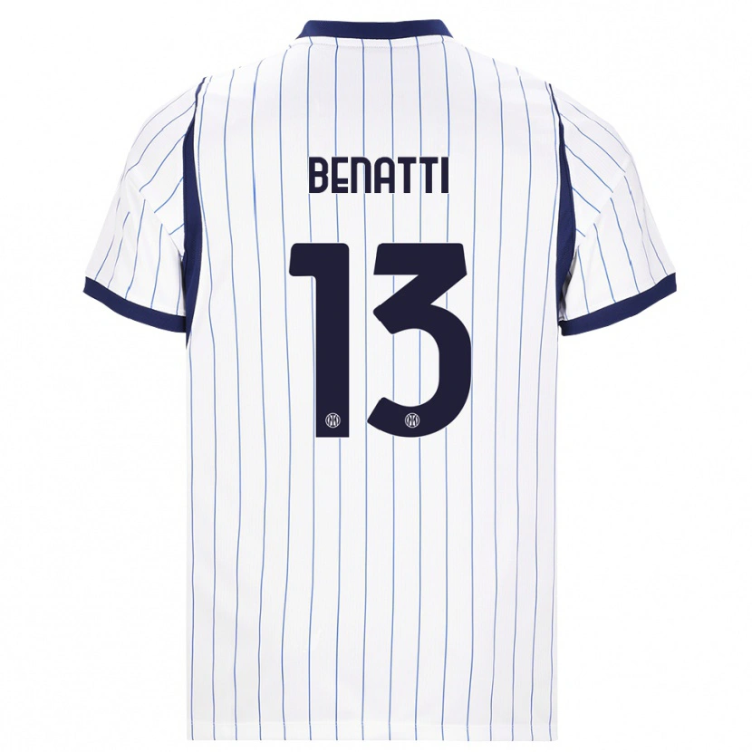 Danxen Dames Tommaso Benatti #13 Wit Marineblauw Uitshirt Uittenue 2026/27 T-Shirt