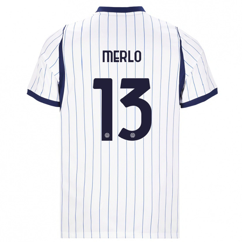 Danxen Dames Beatrice Merlo #13 Wit Marineblauw Uitshirt Uittenue 2026/27 T-Shirt